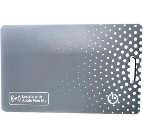 1-Pack Bluetooth Card, Airtag Card Rechargeable Wallet Tracker Thin 1.8mm, IP68 Waterproof, Item Finder Locator (grey)