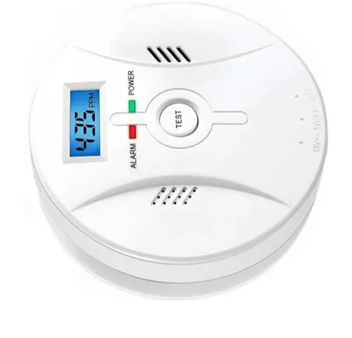 Carbon Monoxide Detector, Carbon Monoxide Alarm (Batteries Not Included), Test Function and LCD Display for Home Use