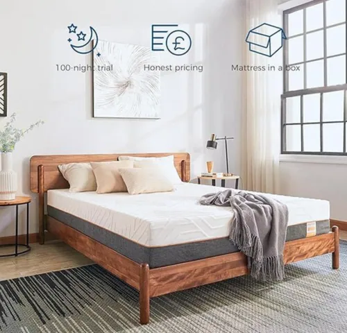 Inofia King Mattress, 20CM Gel Memory Foam Mattresses with Fire Resistant Cover, Breathable and Washable, Medium Firm Mattress for Back Pain Relief, CertiPUR-US Certified, 100 Night Home Trial