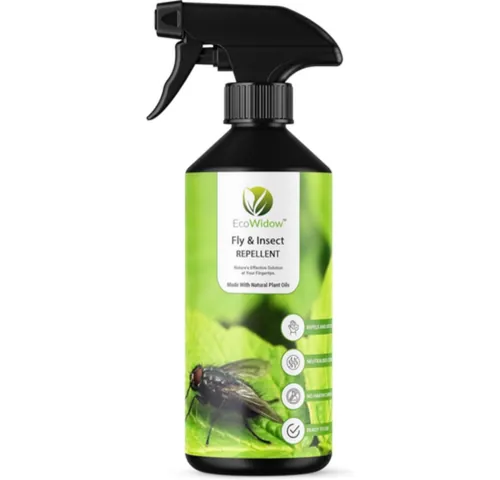 EcoWidow Insect Repellent Fly Spray with Citronella Oil - Natural Plant Oils & Essential Oils, Fast-Acting Multi-Insect Solution, Eco-Friendly for Indoor/Outdoor Use, Humane & Effective 500ml